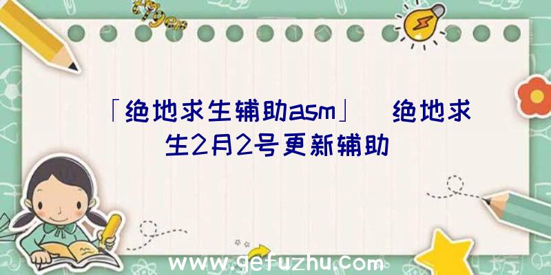 「绝地求生辅助asm」|绝地求生2月2号更新辅助